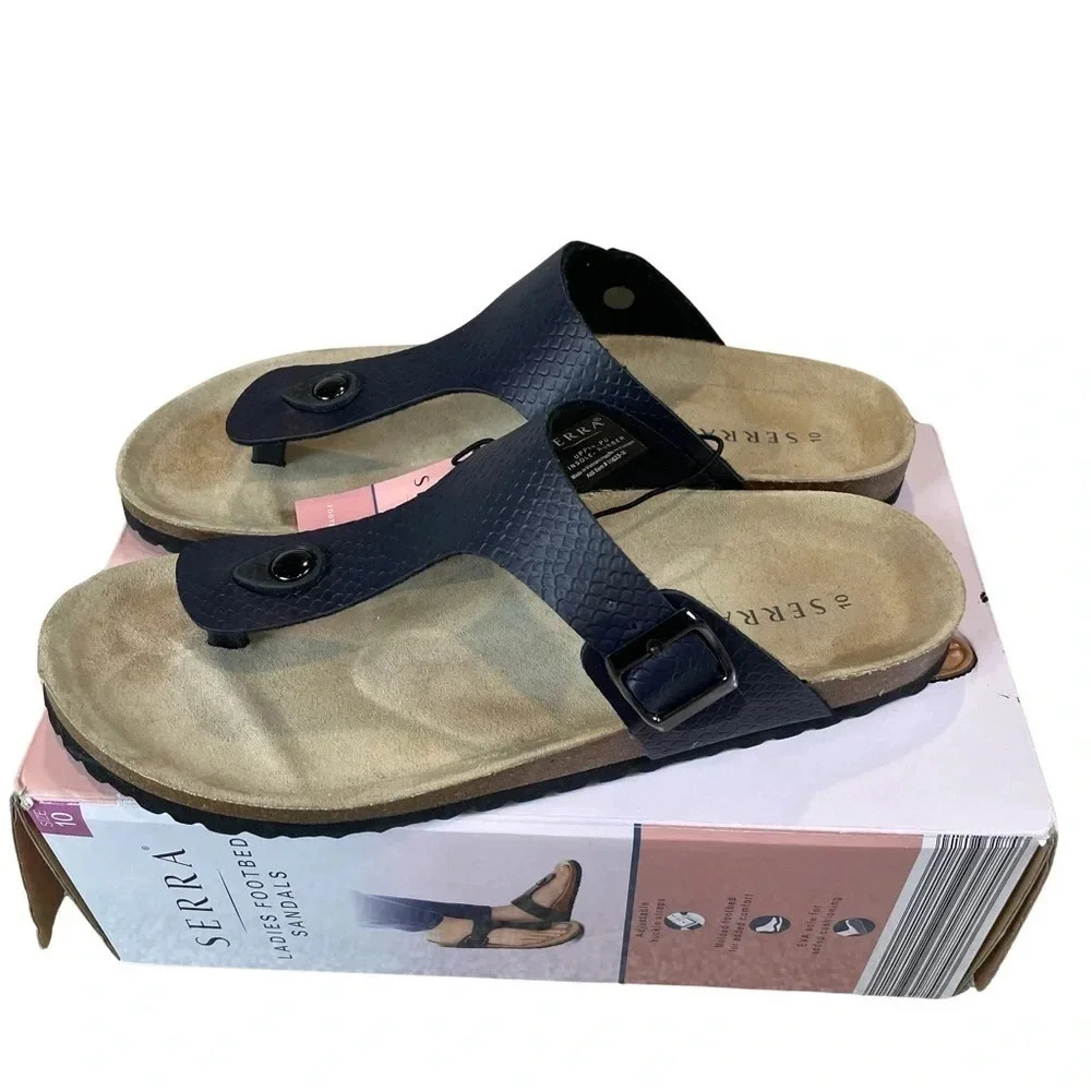 Serra ladies cork footbed sandals Sz 10 • NWT - Picture 4 of 6